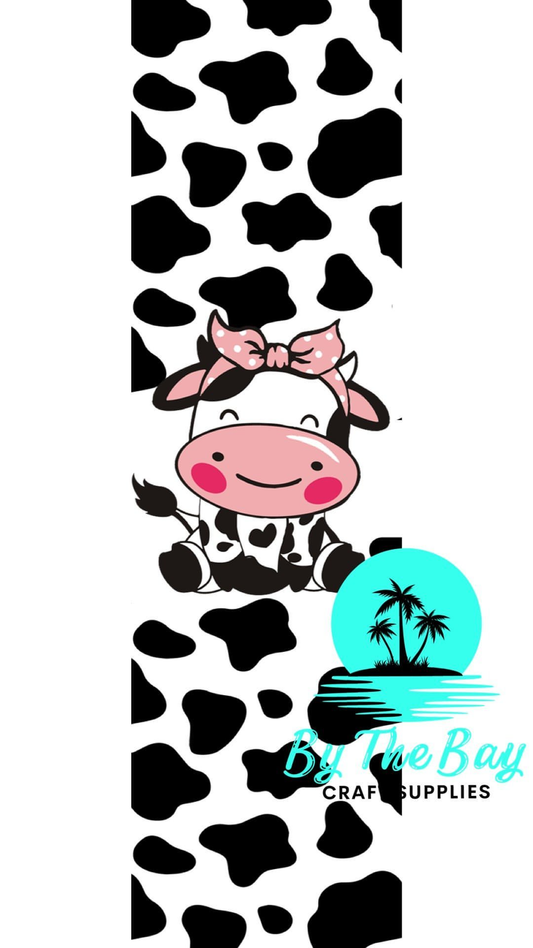 Cute cow bookmark decal