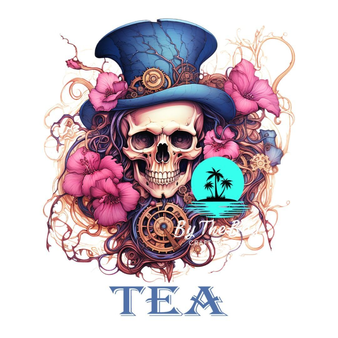 Steam punk Skull Tea/Coffee/Sugar uv decal