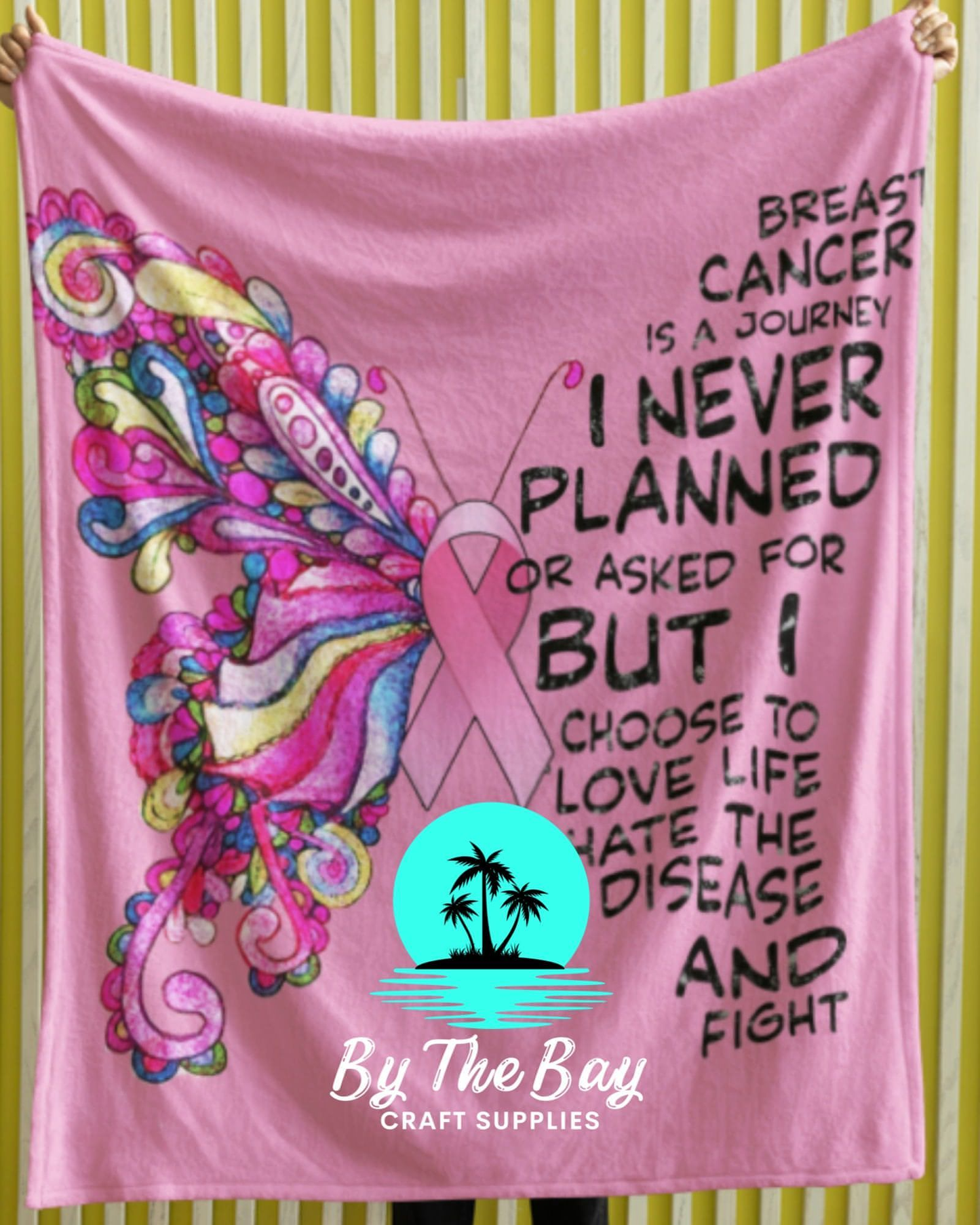 Breast cancer Polar Fleece throw blanket