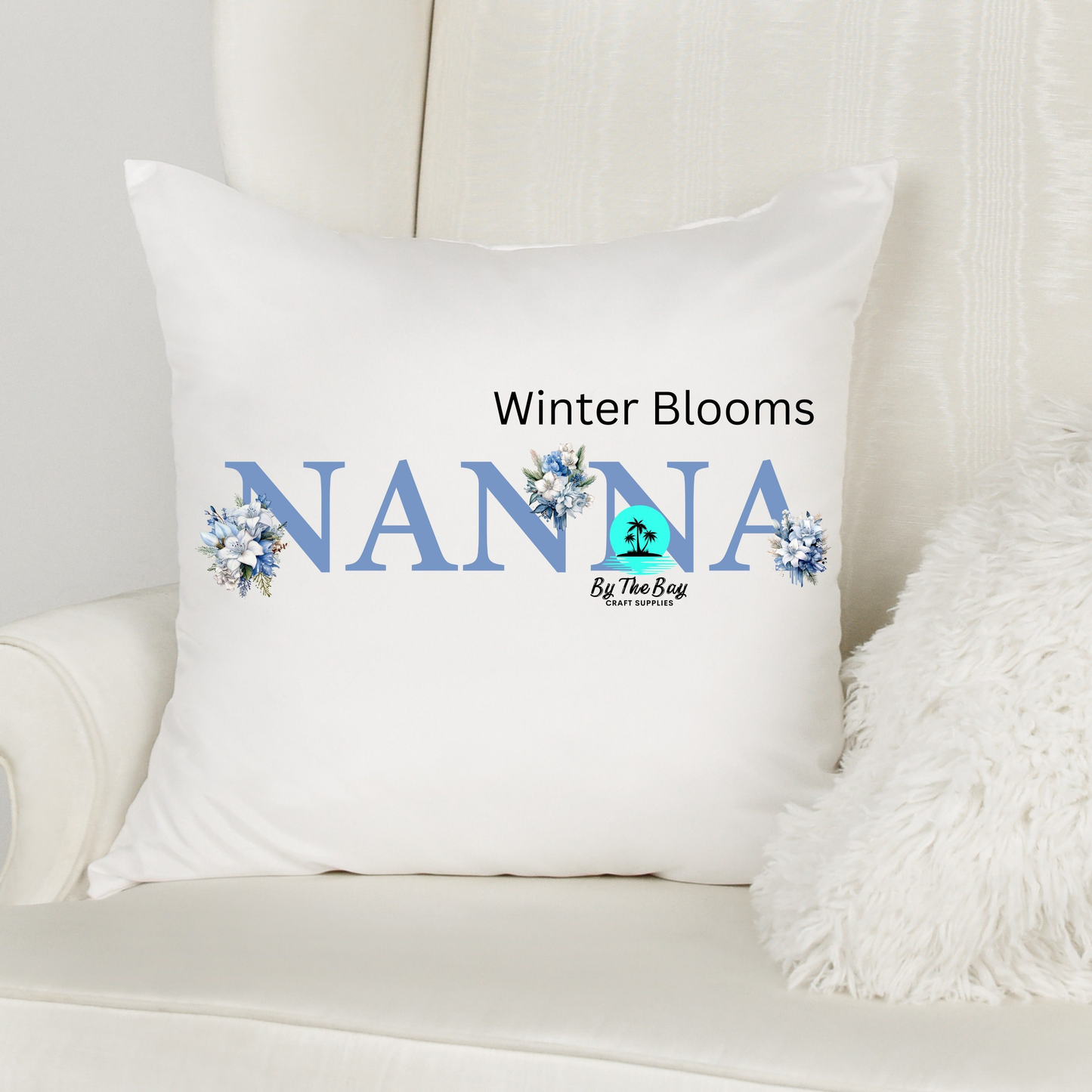 "Title Print" Floral Cushion Covers