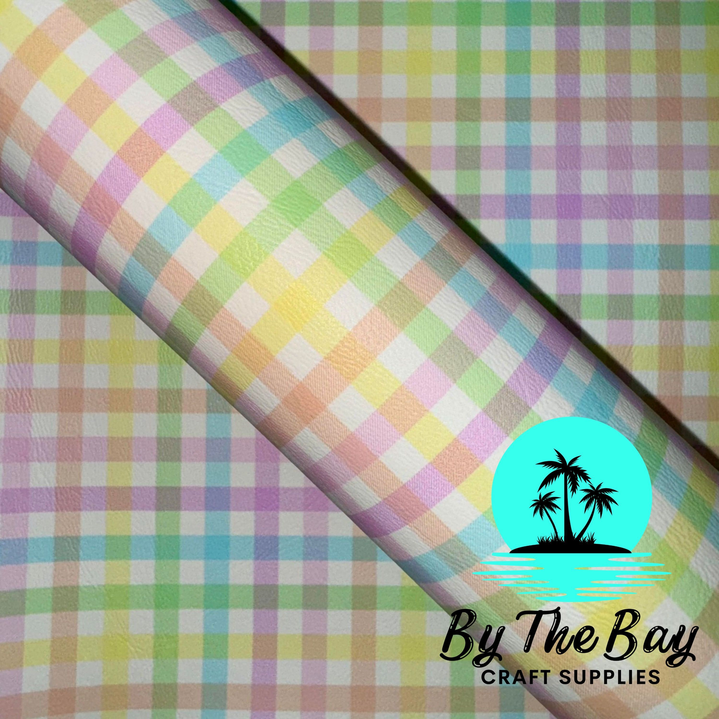 Pastel Check Faux Leatherette