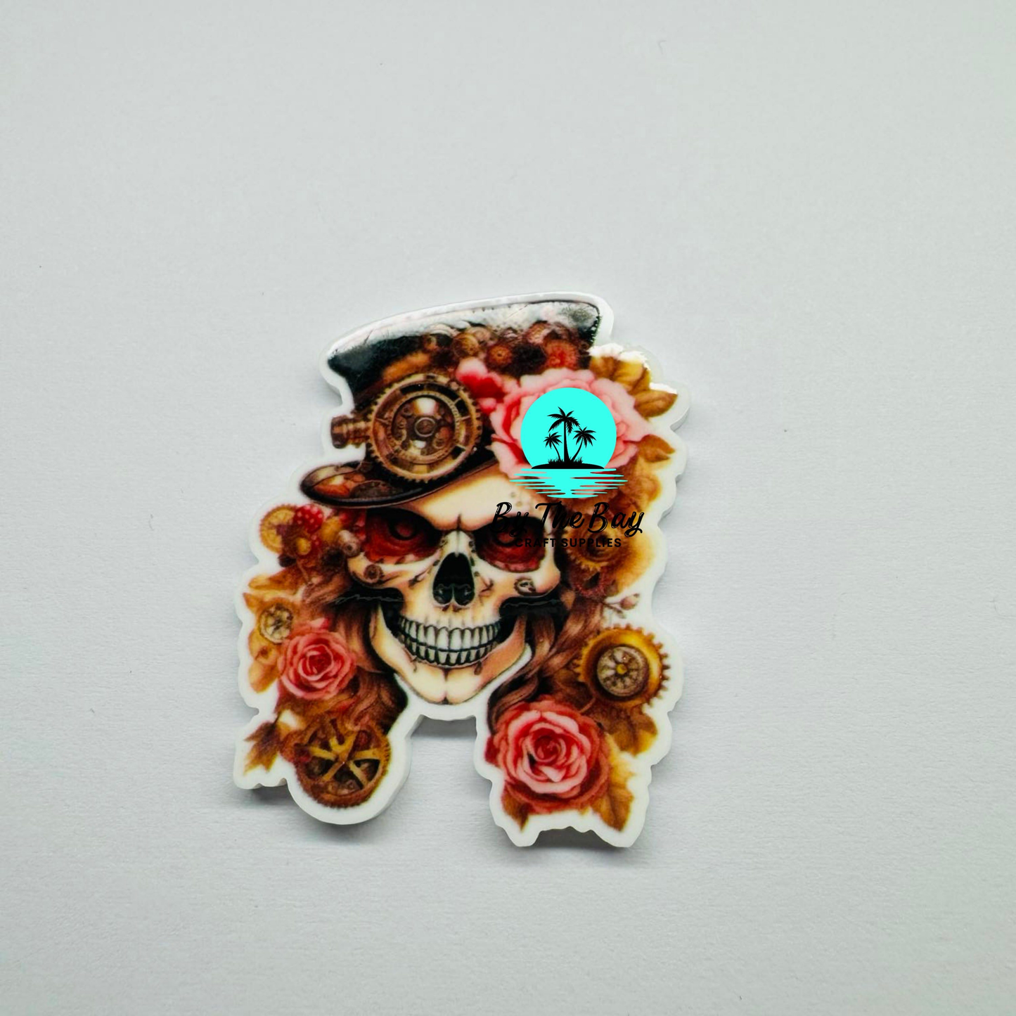 Steam punk skull orange