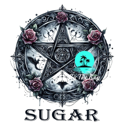 Pentagram Rose Tea/Coffee/Sugar uv decal