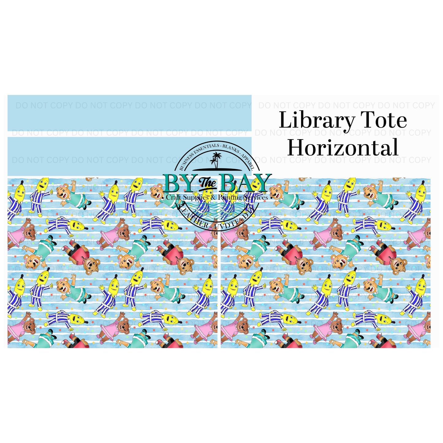 Bananas Horizontal Library Tote