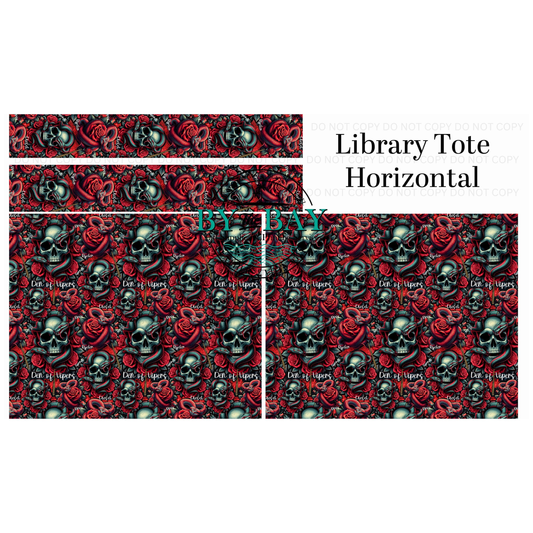 Den of Vipers Horizontal Library Tote