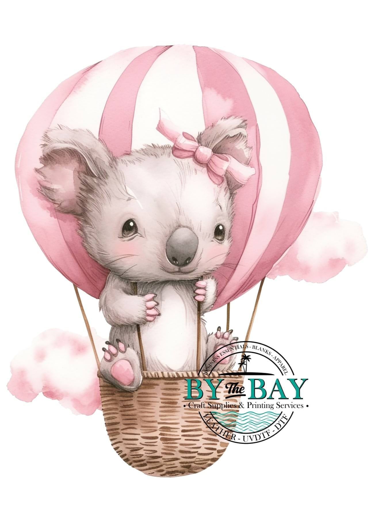 Koala in balloon Pink