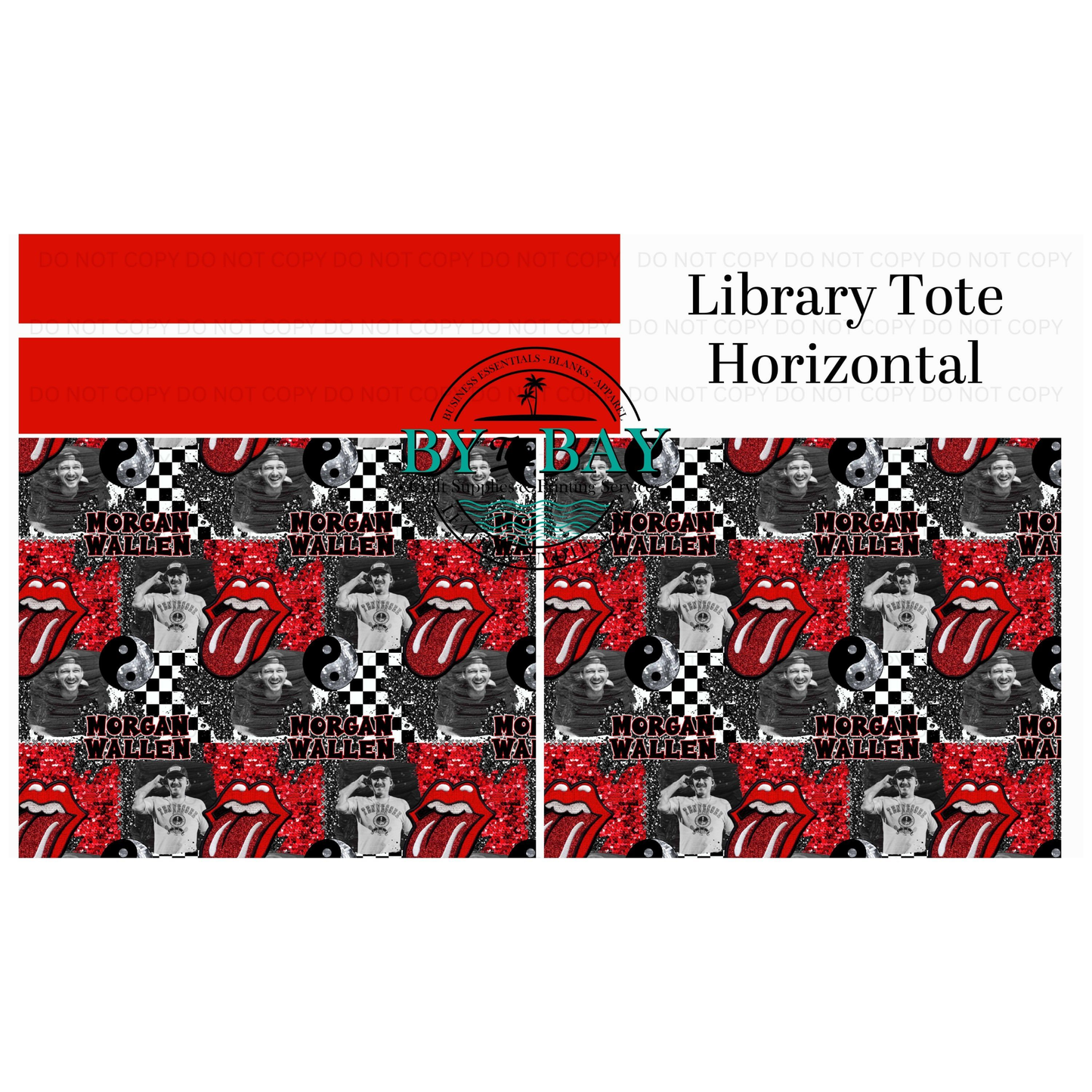 MW Red Horizontal Library Tote