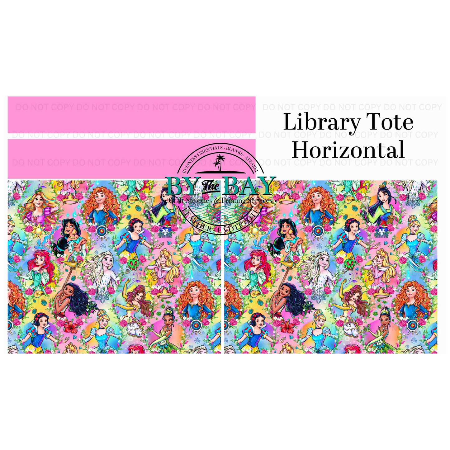 Princesses Horizontal Library Tote