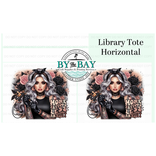 More Tattoos Horizontal Library Tote