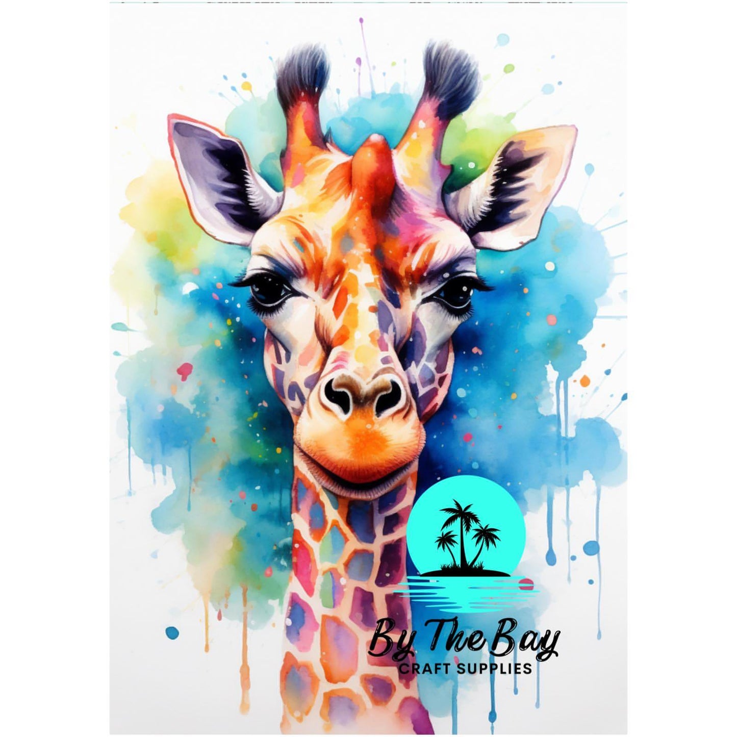 Watercolour Giraffe - A4