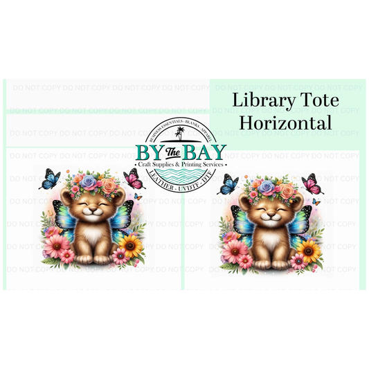 Fairy Lion Horizontal Library Tote