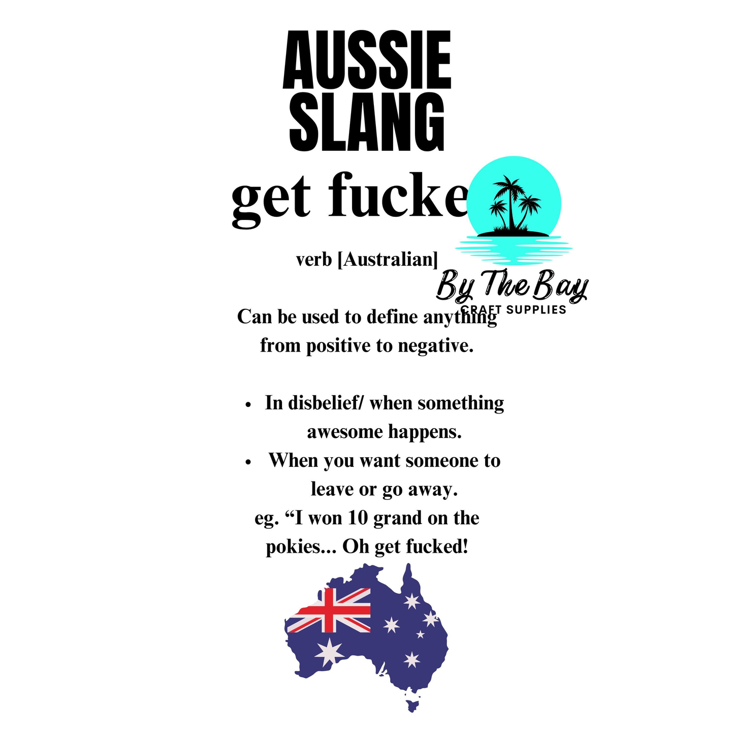 Aussie Slang - Keyring UV Print