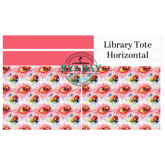 Lady bugs Horizontal Library Tote