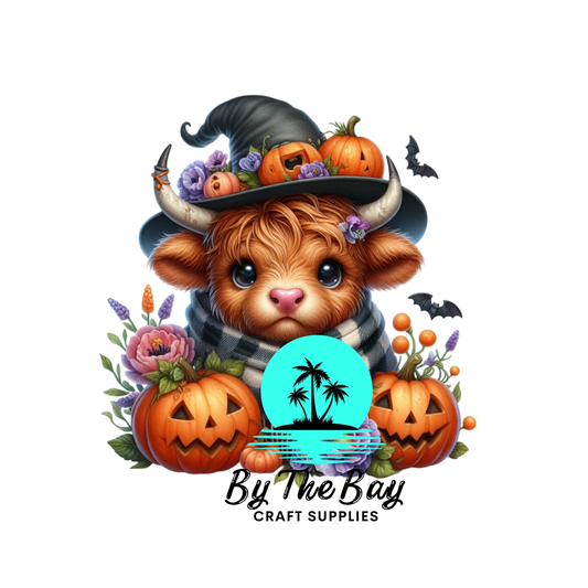 Bats highland cow pumpkin