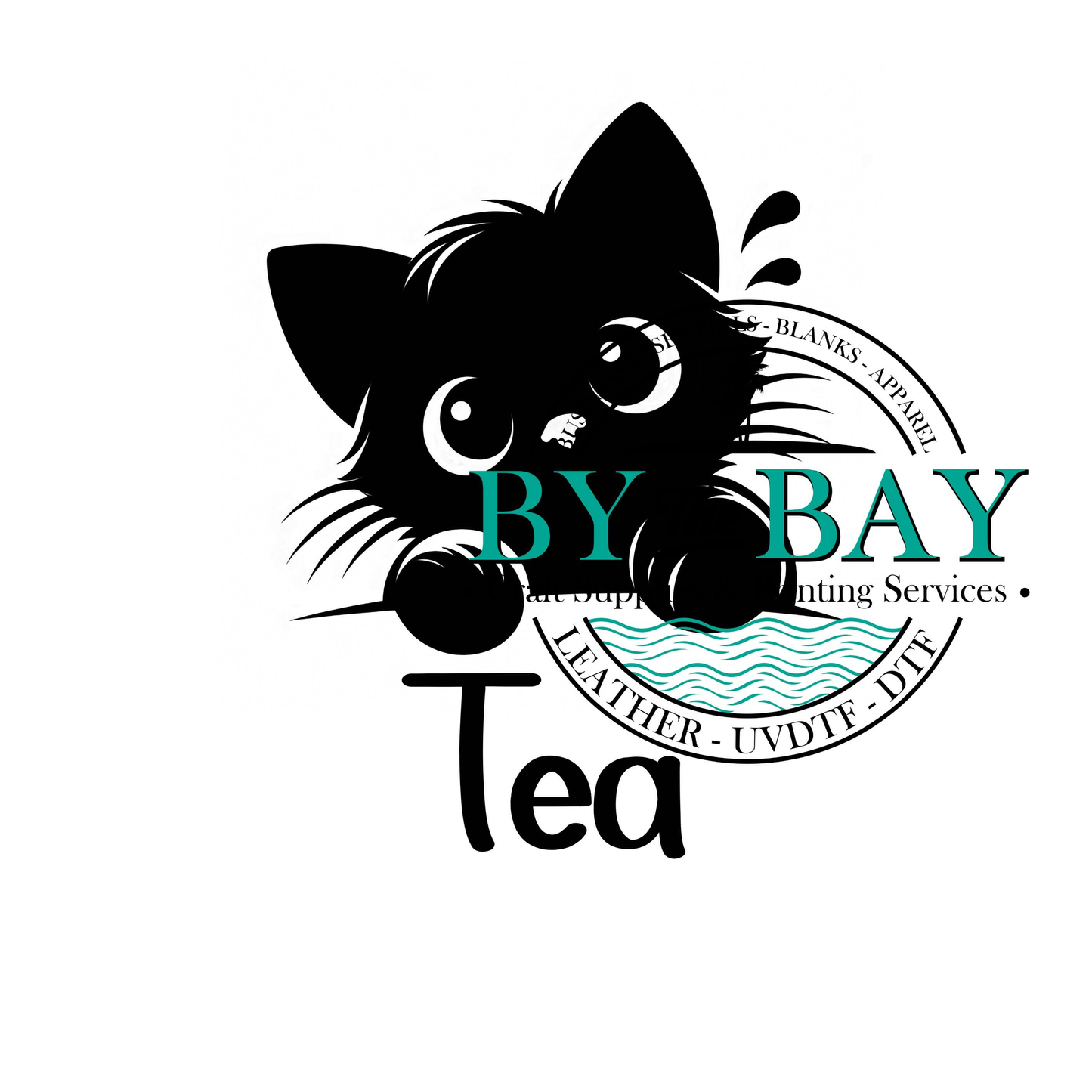 Black Cat Tea/Coffee/Sugar uv decal