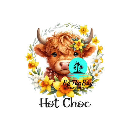 Highland Cow Daffodil Tea/Coffee/Sugar uv decal