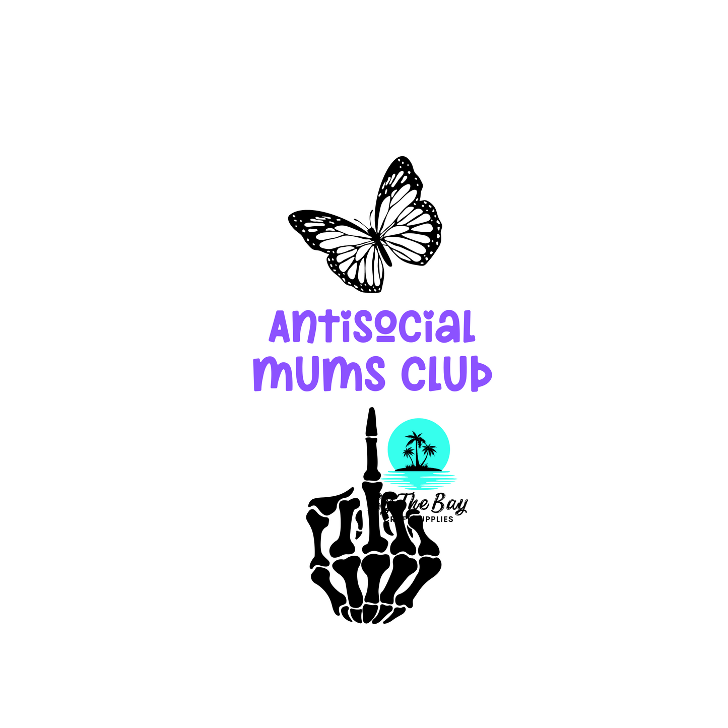 Antisocial mums club - Keyring UV Print