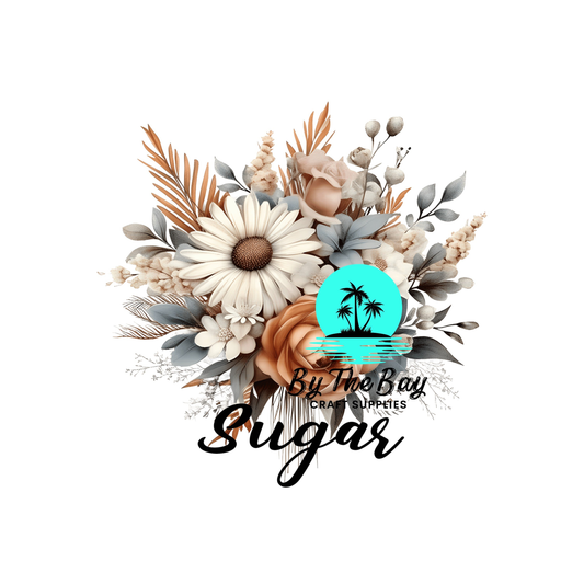 Boho Flowers Tea/Coffee/Sugar uv decal