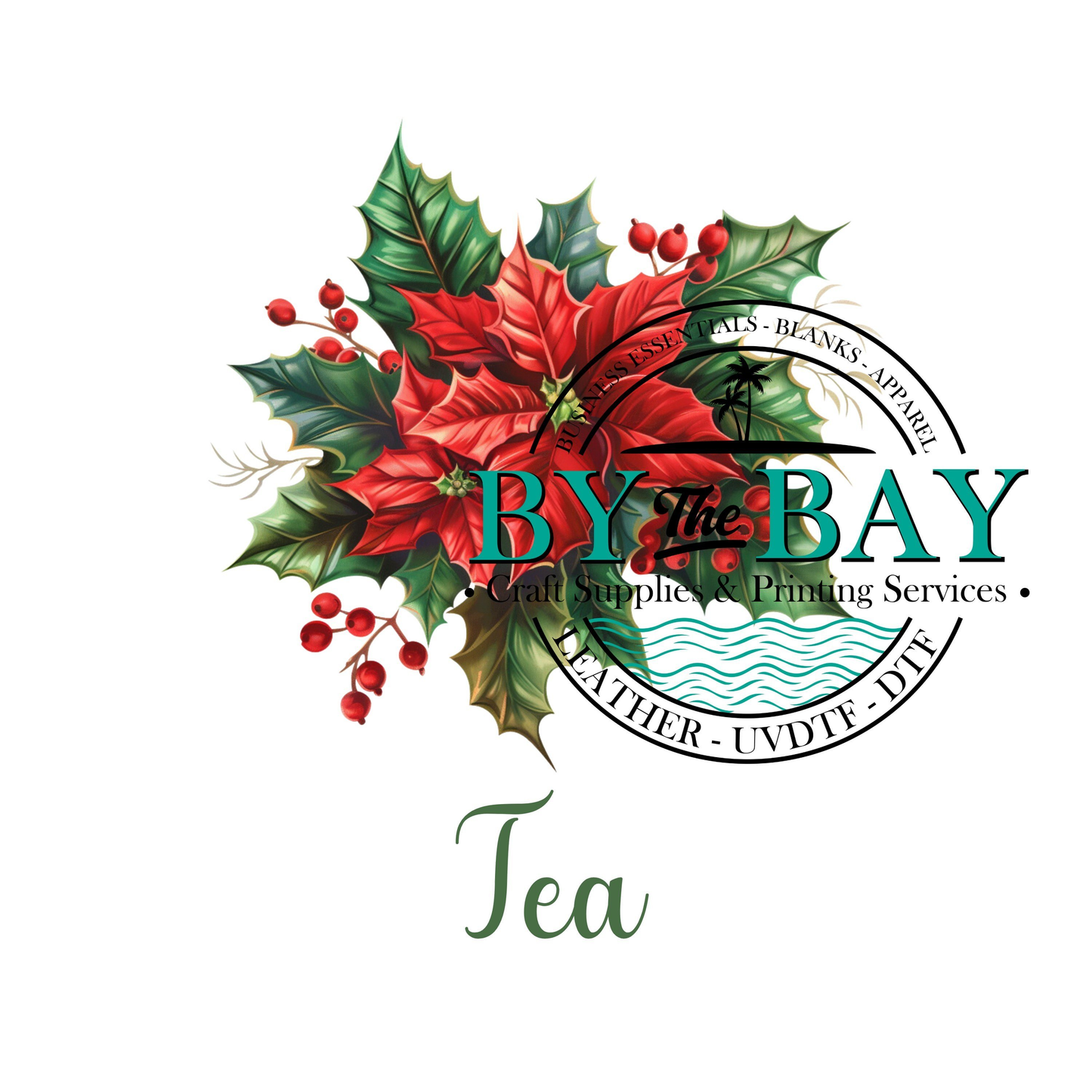 Christmas Flower Tea/Coffee/Sugar uv decal