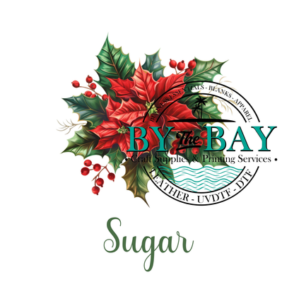 Christmas Flower Tea/Coffee/Sugar uv decal