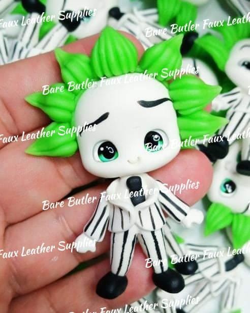 Green Hair Man In white Suit -  Available to pre order - All Pre orders will be honored after closure date :) - Bare Butler Faux Leather Supplies 