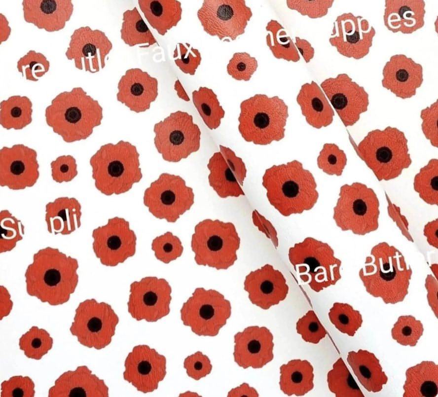 Poppies faux leather sheets