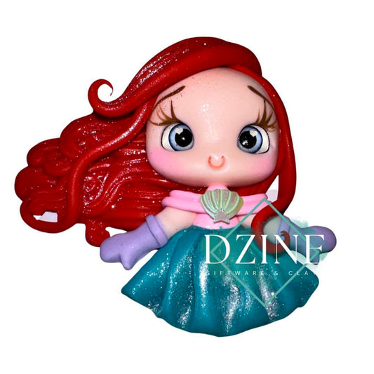 Red hair mermaid dress