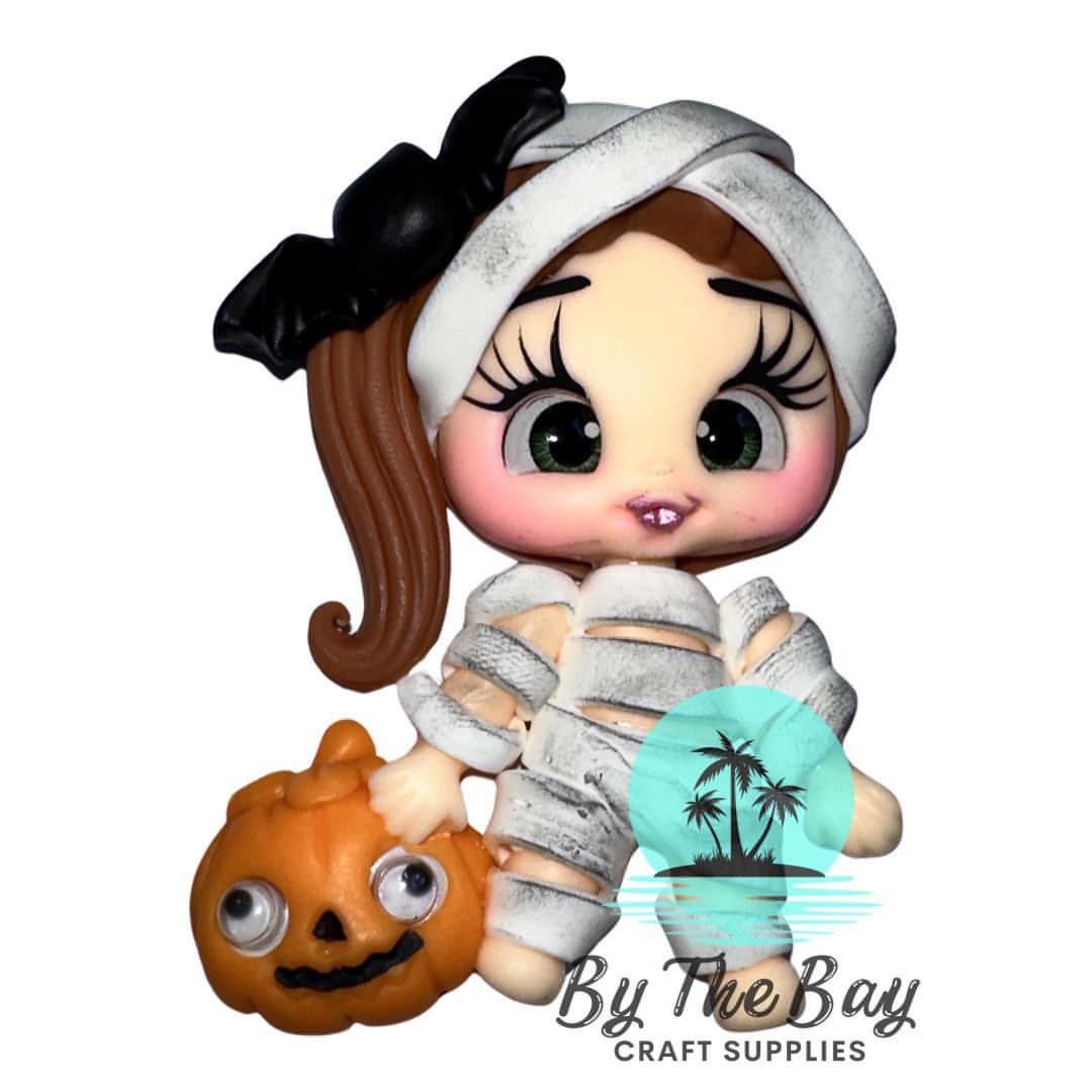 Mummy Girl with pumpkin