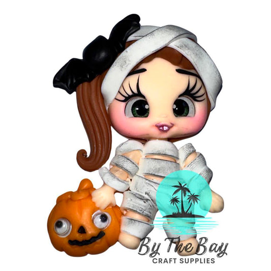 Mummy Girl with pumpkin