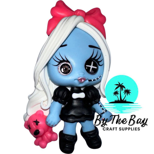 Blue Zombie Pink bow