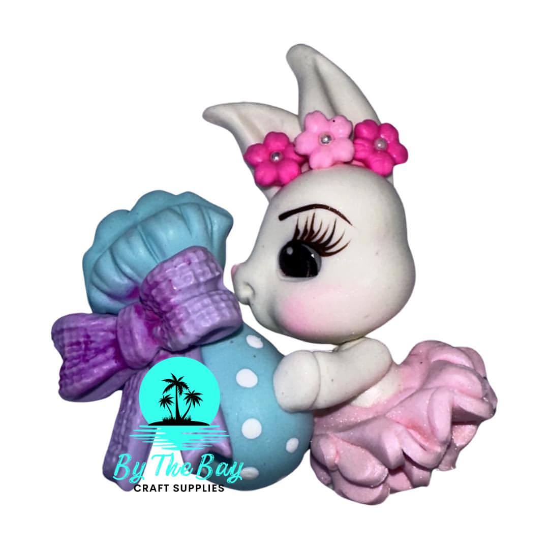 Bunny with large easter egg