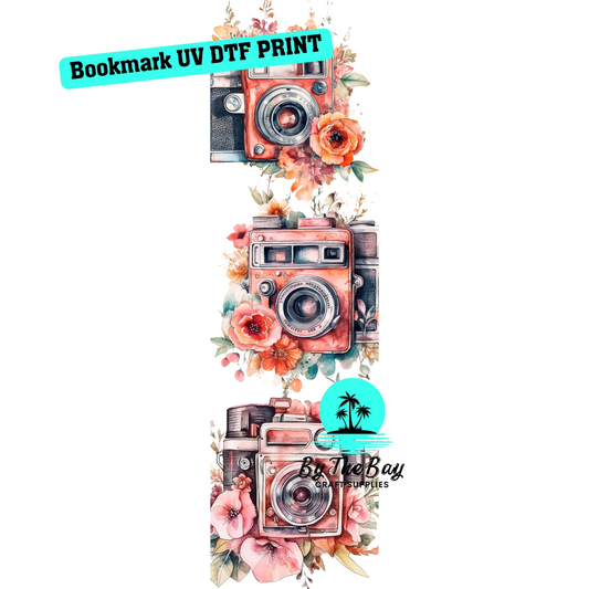 Watercolour floral Camera Bookmark Decal