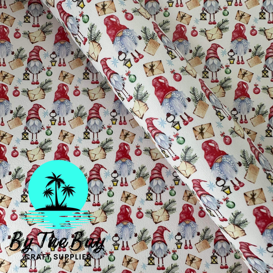 Christmas gnomes Faux Leather