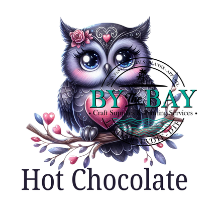 Heart Owl Dark Tea/Coffee/Sugar uv decal