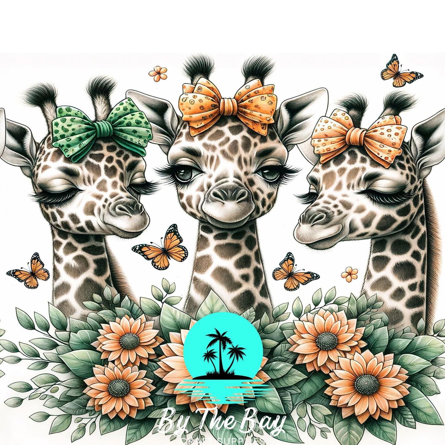 Cute giraffe with bows SUB PRINTS