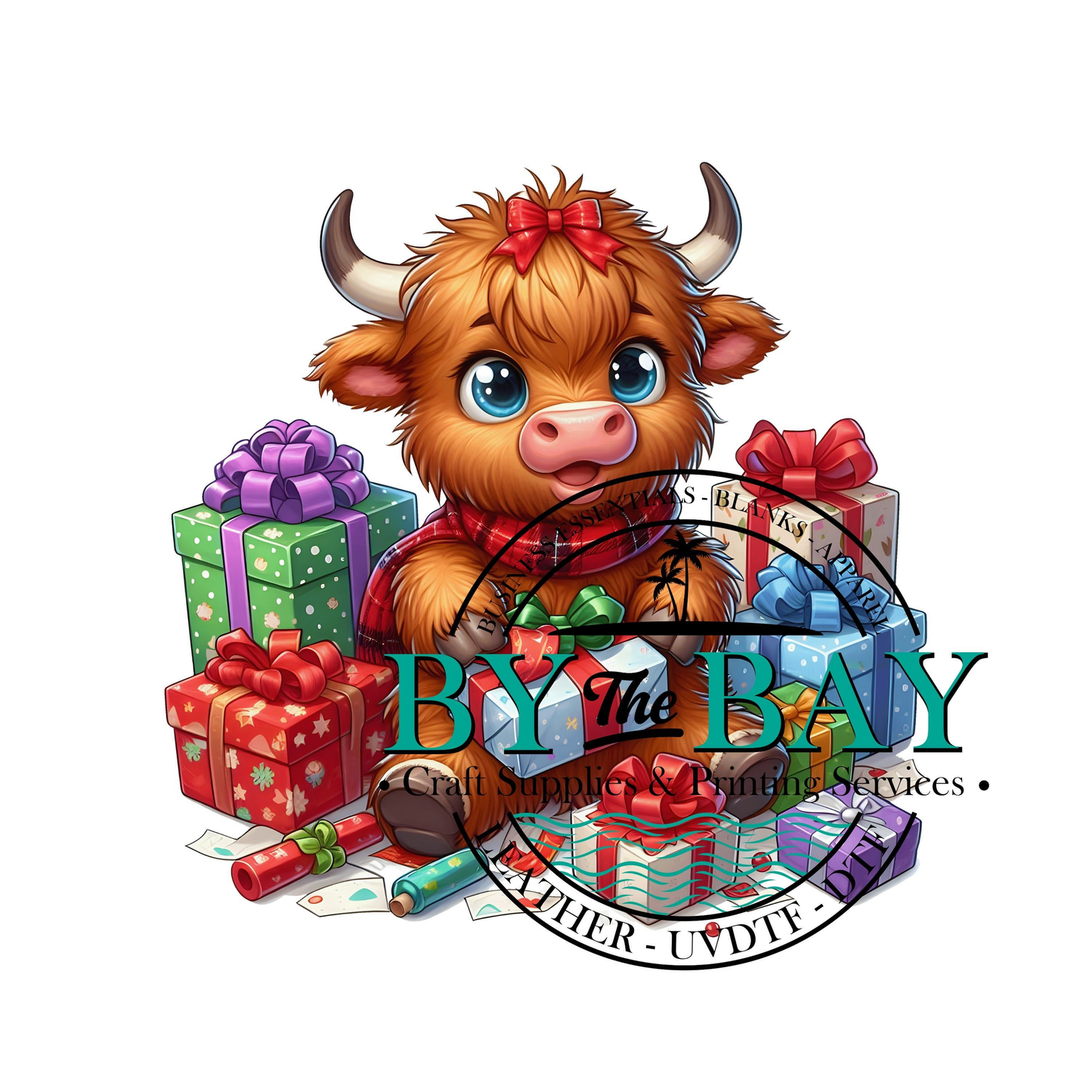 Gift Highland cow UVDTF Decal