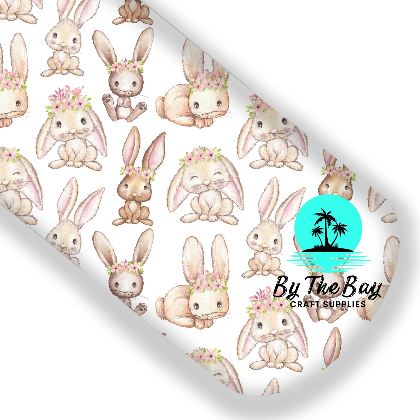 Woodland bunnies Faux Leatherette