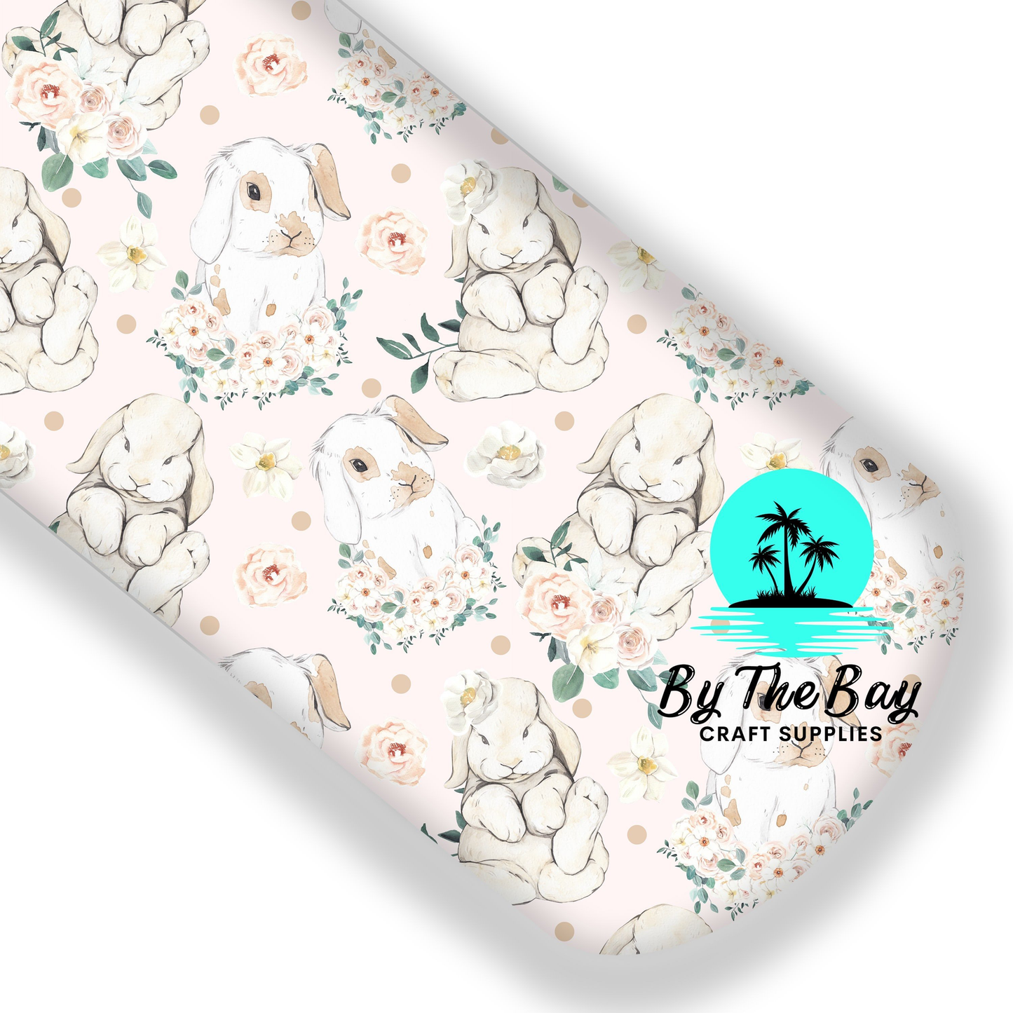 Sweet bunnies floral Faux Leatherette