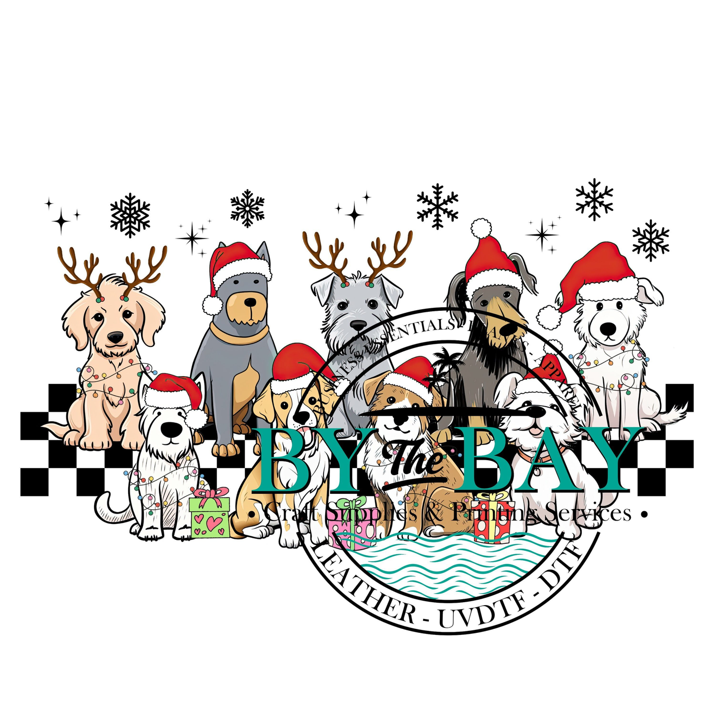 Holiday Dogs UVDTF Decal