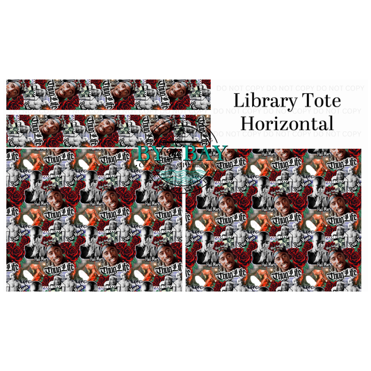 Thug Life Horizontal Library Tote