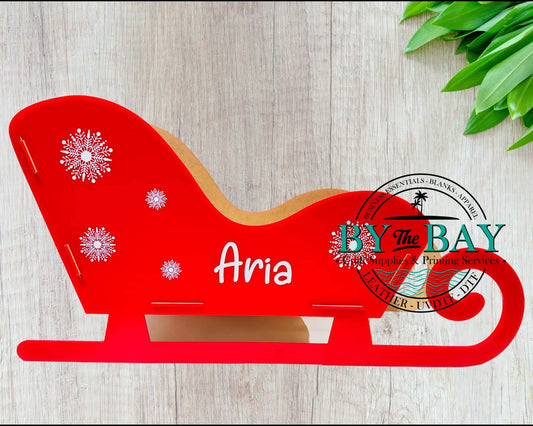 Personalised Christmas Sleigh - Acrylic Flat Pack