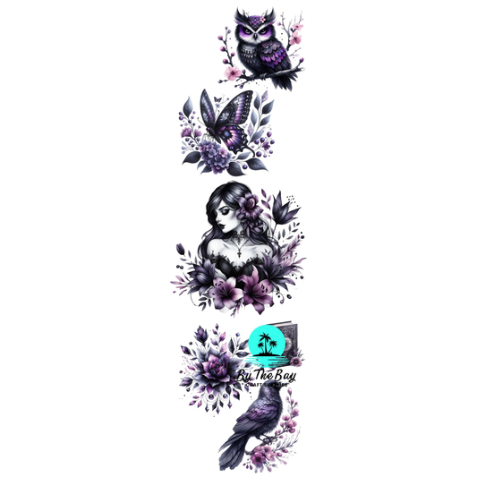 Purple Goth Bookmark Decal