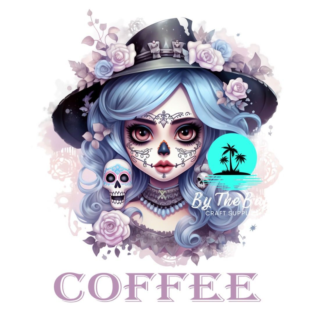 Sugar skull girl Tea/Coffee/Sugar uv decal