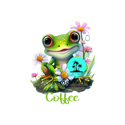 Frog & Daisy Tea/Coffee/Sugar uv decal