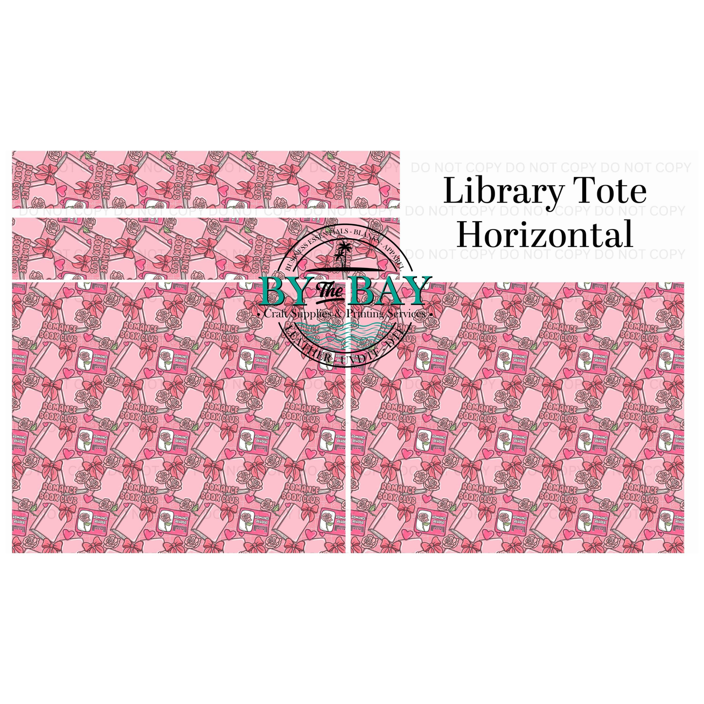 Romance Books Horizontal Library Tote