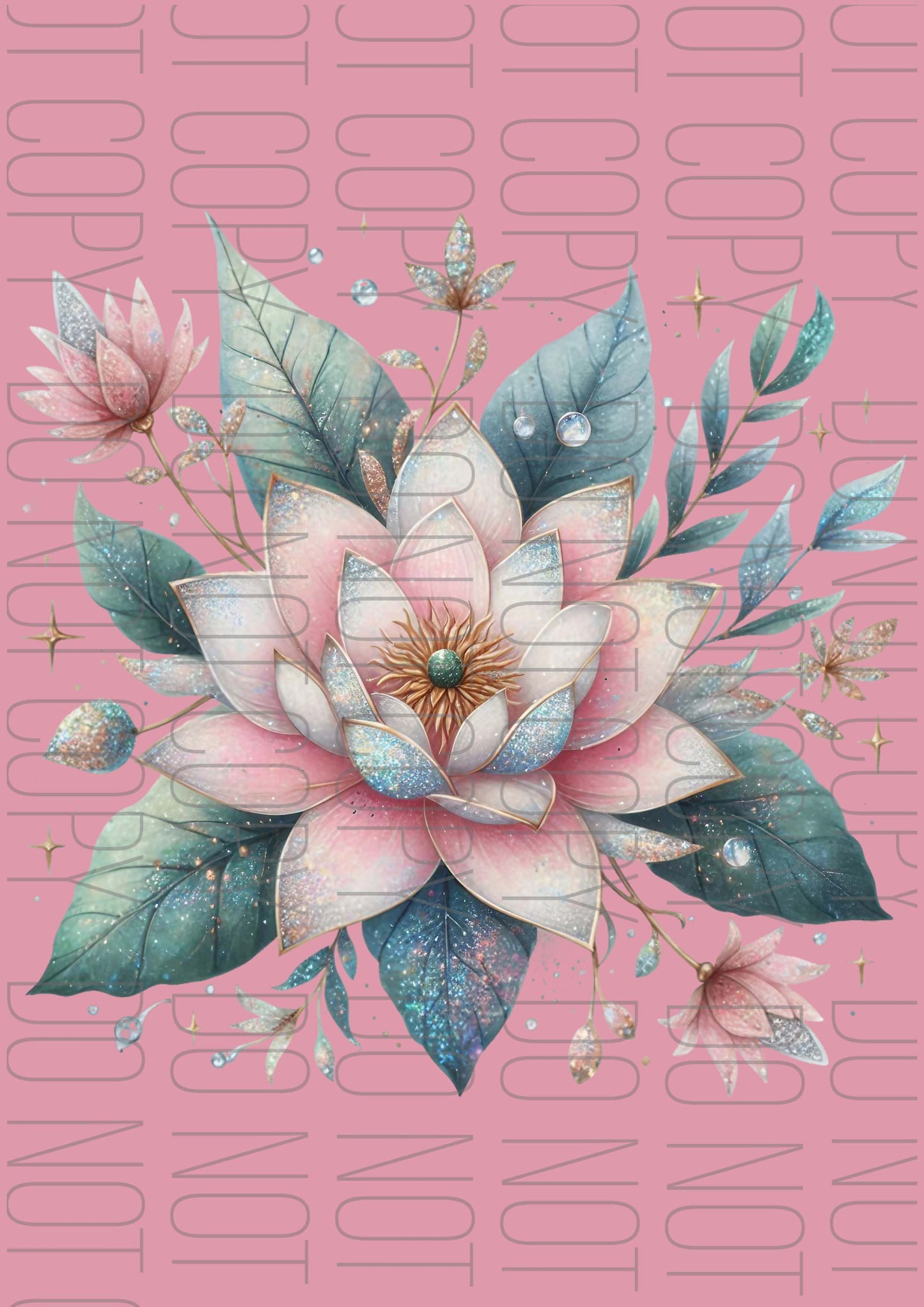 Glitter Lotus (Various sizes)