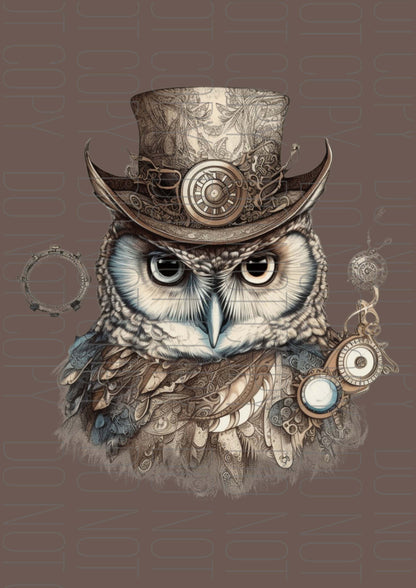 Steampunk Owl (Various sizes)