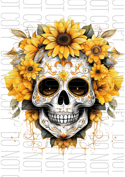 Sunflower Skull (Various sizes)