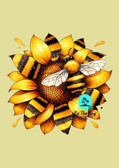 Honey Bee Sunflower Bag Panels (Various sizes)