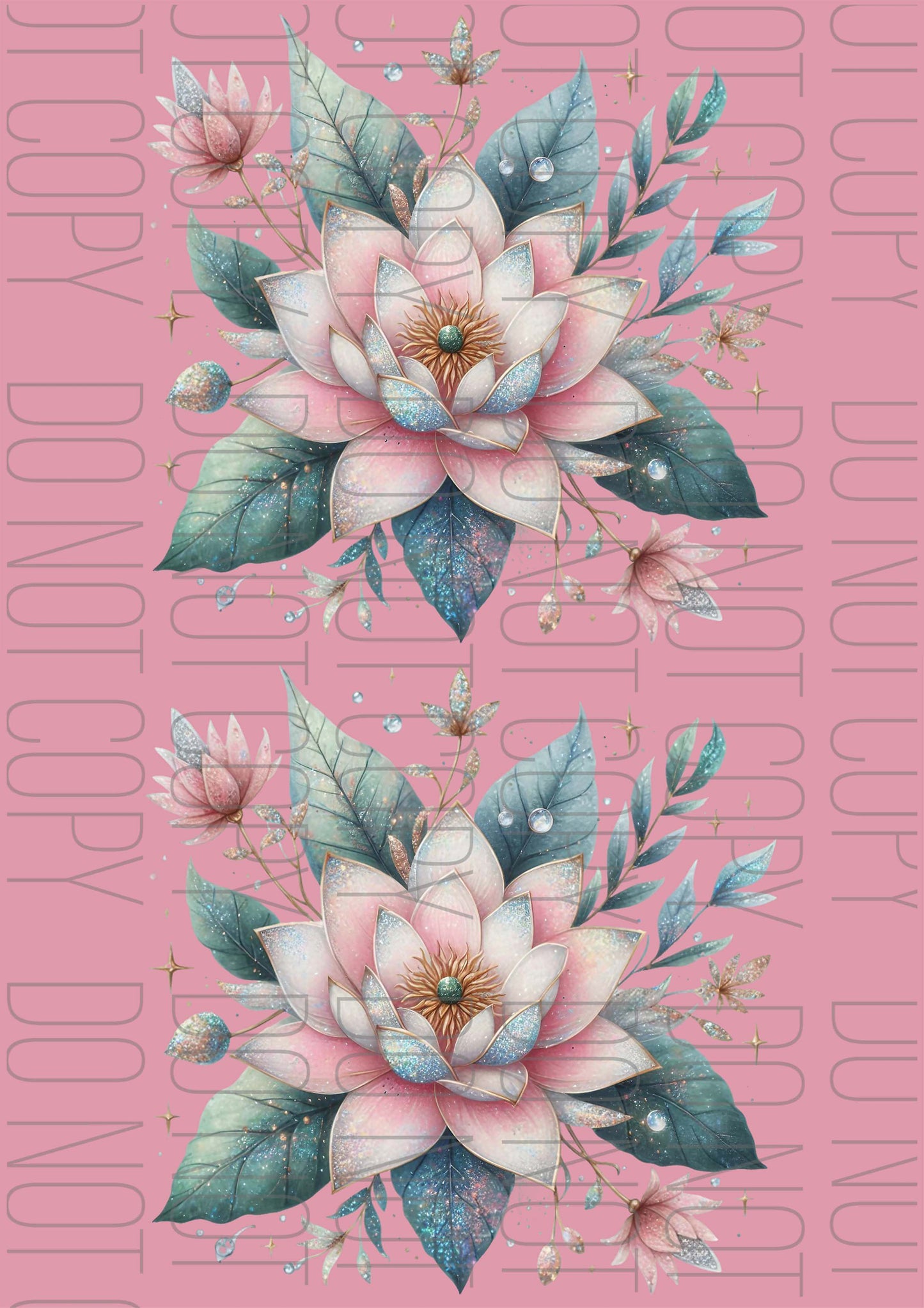 Glitter Lotus (Various sizes)